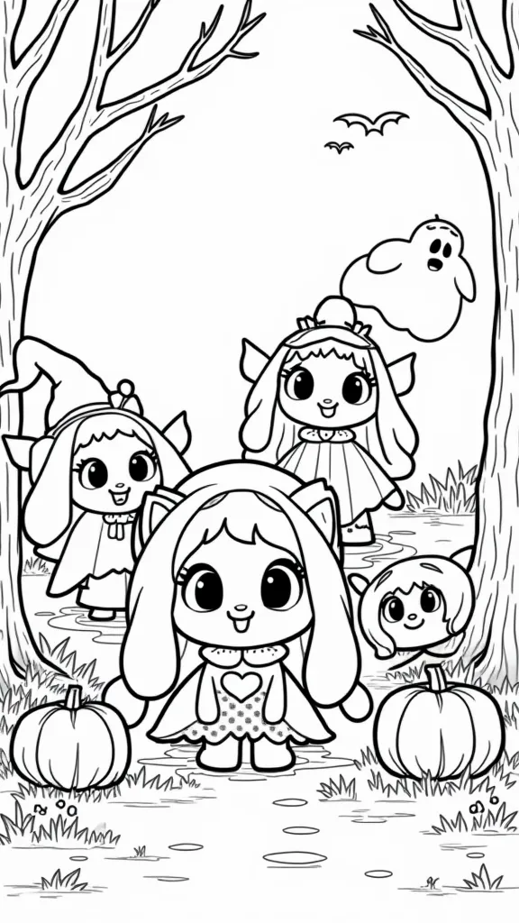 Bluey Halloween Coloring Pages PDF